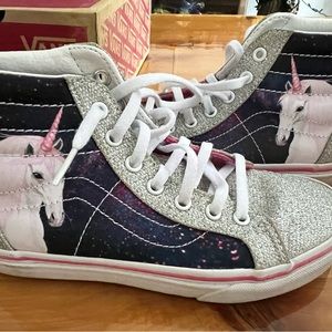 2 Y vans unicorn high top denim sneakers